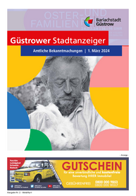 Güstrower Stadtanzeiger, Ausgabe März/April 2024 - PDF (2,4 MB) 